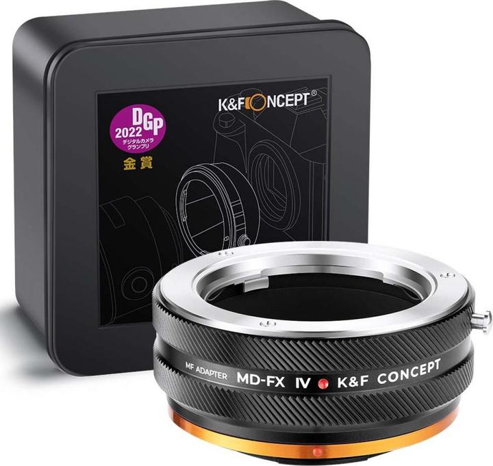 Actual product image K&F Concept High Precision lens adapter, matte paint, orange, MD-FX IV PRO