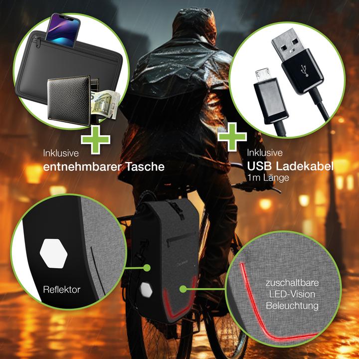 Image du produit Eloneo Sacoche de vélo pour ordinateur portable (28 l, Sacoches)