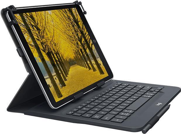 Actual product image Logitech Universal Folio with integrated keyboard for 9-10 inch tablets Bluetooth QWERTY Italian (IT, Tablets)