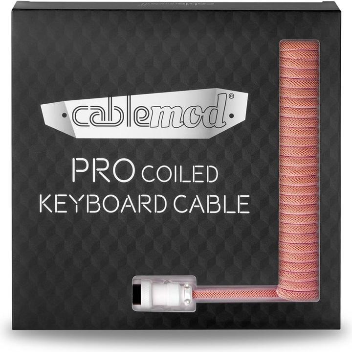 Produktbild CableMod Pro Coiled Keyboard Cable USB-C zu USB Typ A, Orangesicle (1.50 m, USB 2.0)
