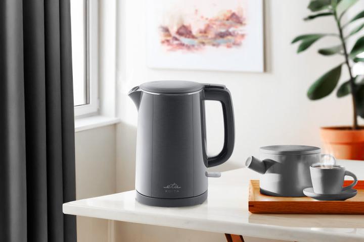 Image du produit ETA Kettle | 859590020 EDITA | Electric | 2200 W | 1.5 L | Stainless steel | 360° rotational base | Gray (1.50 l)