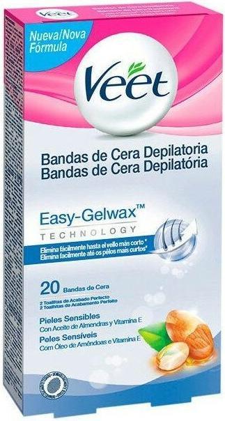 Veet BANDAS DE CERA depilatorias corporales pure piel sensible 20 u (20 x)