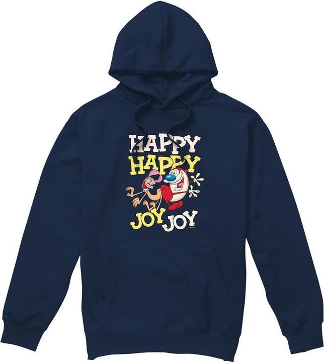 Immagine prodotto Ren & Stimpy Happy Happy Joy Joy Felpa con Cappuccio Uomo (L)