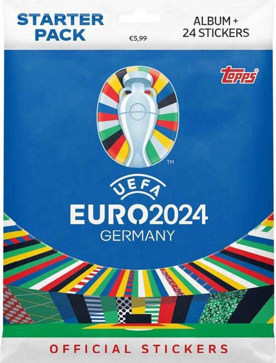 Topps Euro 2024 Germany Starter (inkl. 24 Sticker) (Multilingual, Booster Pack)