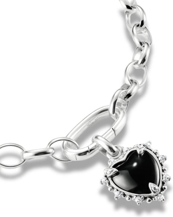 Immagine prodotto Thomas Sabo Charm-Anhänger Vintage Herz schwarz Connect Silber (Argento 925)