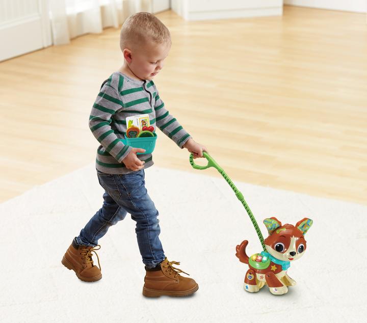 Produktbild VTech 80-552564 Lauf-mit-Mir-Hündchen Babyspielzeug, bunt (Zerrspielzeug Hund)