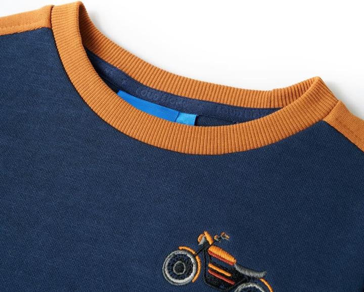 Immagine prodotto VidaXL Felpa da bambino blu indaco 116,Materiale: 100 (116)