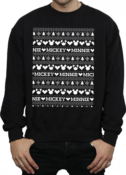 Immagine prodotto Disney Mickey And Minnie Christmas Fair Isle Felpa Uomo (XL)