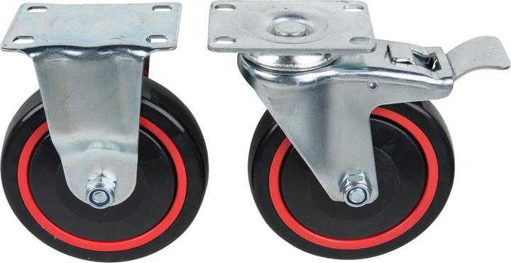 Image du produit KS Tools RACINGline Jeu de roulettes pivotantes et de roulettes, vis incluses (4 x)