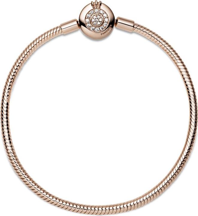 Produktbild Pandora Rose Snake Chain Crown Clasp Armband (17 cm, Silber)