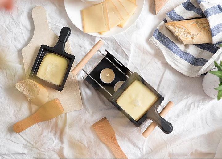 Actual product image Rosenstein & Söhne Tea light raclette for 2 people, with scrapers and tea lights