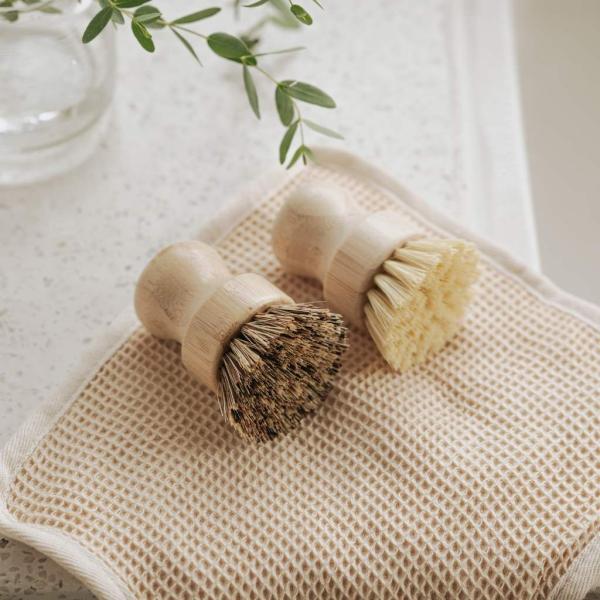 Image du produit Jungle Culture Brosses à vaisselle en bambou | Set de 2 brosses à vaisselle (2 pcs)