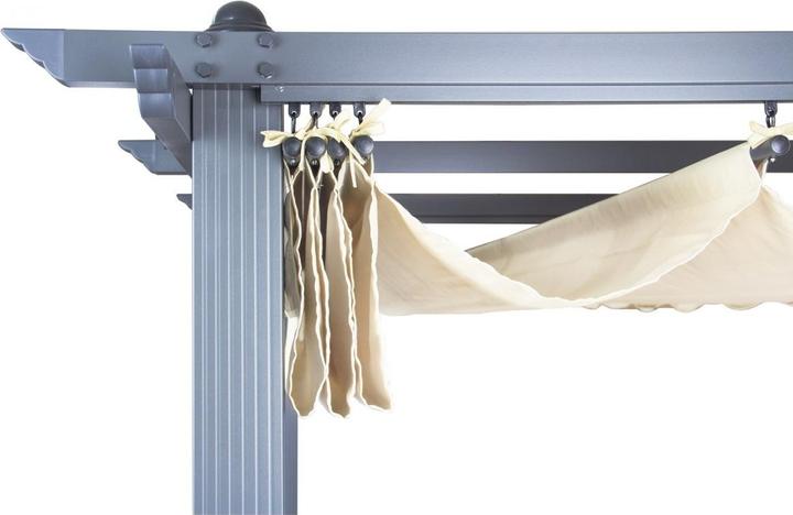Image du produit Dema Pergola "Freiburg" ecru mit Sonnendach (296 cm, 296 cm)