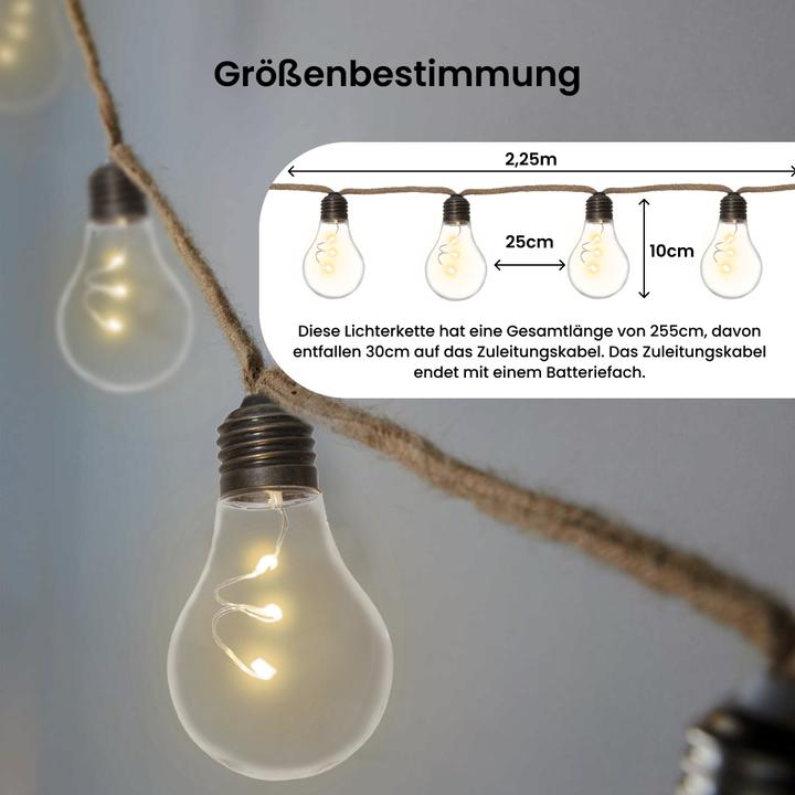 Produktbild Star Trading LED Lichterkette Batterie | 2,55M | Zimmer Deko | Lichterkette Innen | LED Lichterkette (0.22 m)