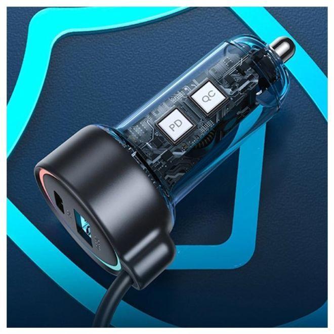 Immagine prodotto Joyroom Caricabatterie da auto con cavo 3-in-1 (55W)