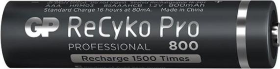 Produktbild GP Batteries GP Nab??jec?? bat. ReCyko Pro AAA (HR03) - 4ks (4 Stk., AAA, 800 mAh)