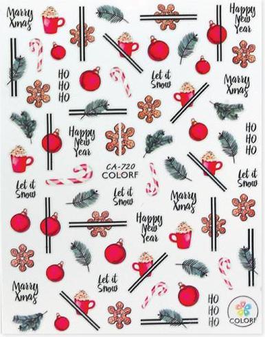 Produktbild BrillBird Weihnachtliche Sticker "CA-720" (Nagelstempel)