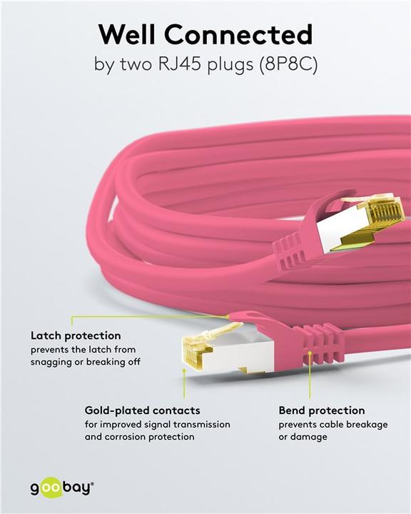 Actual product image Goobay Network cable (S/FTP, CAT7, 1 m)