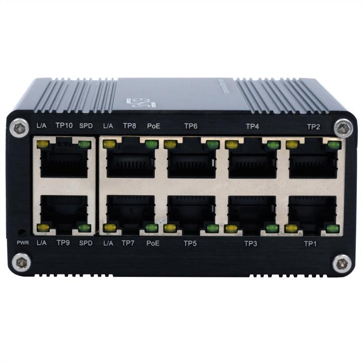 Produktbild Exsys Industr. Mini PoE-Switch 10x 1 Gbps (10 Ports)
