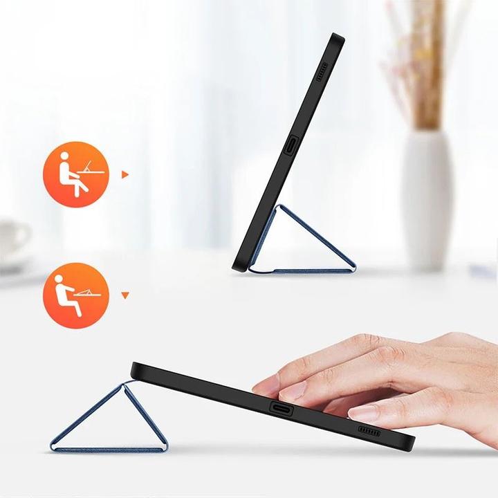 Actual product image Samsung Galaxy Tab S10 FE Plus - Ducis Domo Series, aufstellbares Flip-Etui, Blau (Samsung Galaxy Tab S10 FE+)