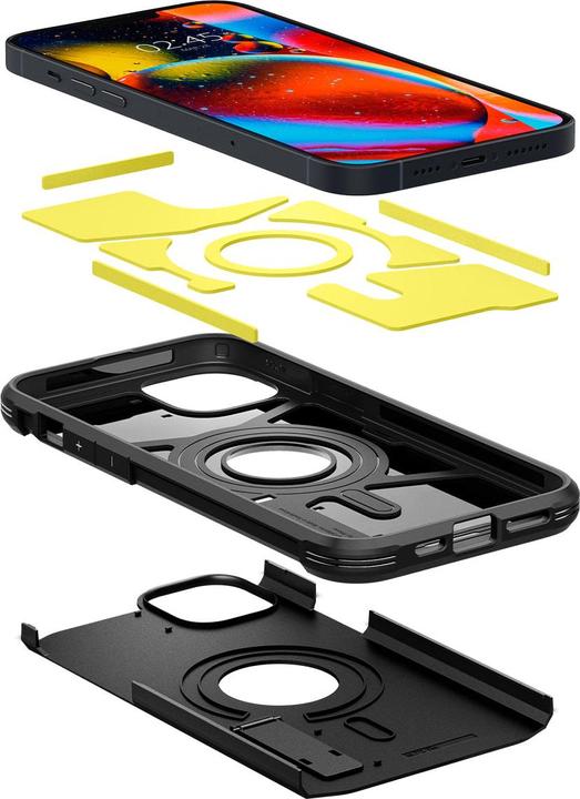Actual product image Spigen Tough Armor Magsafe iPhone 14 case - Black (Apple iPhone 14)