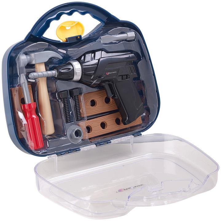Actual product image Playtastic Kids Tool Case with Battery Drill & Accessories