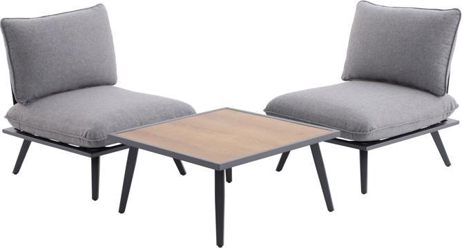 Royal Garden Antao 2 armchairs & 1 table light grey