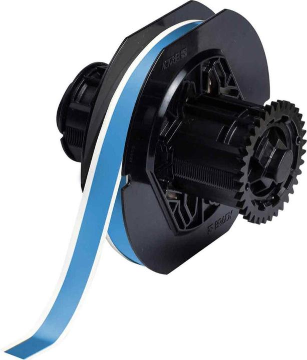 Actual product image Brady B30C-500-569-LB, high performance polyester, light blue, glossy, 12.70 mm x 30.48 m, permanent