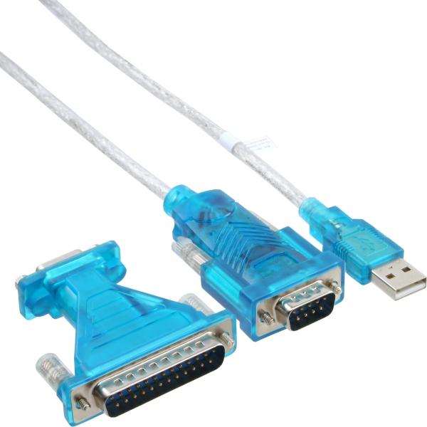 Actual product image InLine USB-Serial adapter cable USB St A to 9pin St 1,8m with 9-25pin adapter (1.80 m)