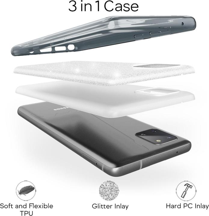 Actual product image Nalia Glitter cover (Samsung Galaxy Note 10 Lite)