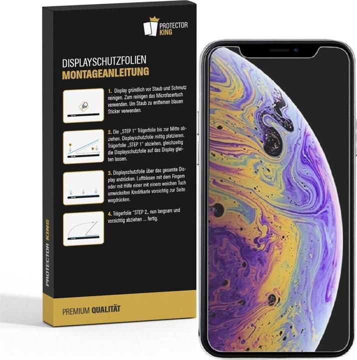 Produktbild Protectorking 2x Panzerfolie Anti-Shock matt entspiegelt (2 Stück, Apple iPhone X)