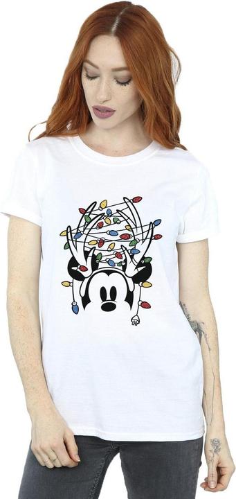 Disney Mickey Mouse Christmas Head Lights TShirt (XL)