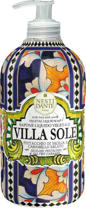 Nesti Dante Liquid Soap Villa Sole Sicilian Pistachio and Salted Caramel (Flüssigseife, 500 ml)