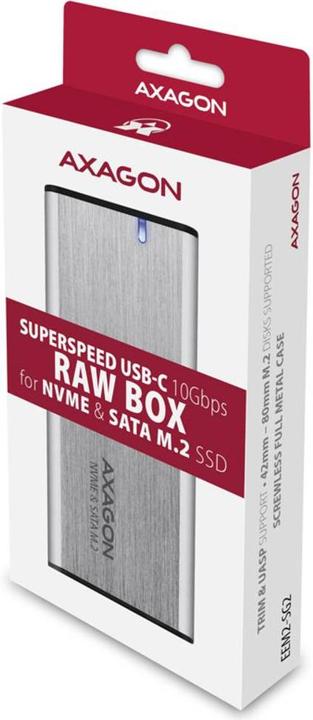 Produktbild Axagon EEM2-SG2 externes Gehäuse für M.2 SSDs USB-C 3.2 Gen 2 (M.2)