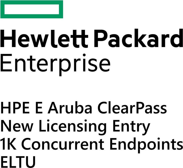 Immagine prodotto HPE E Aruba ClearPass New Licensing Entry 1K Concurrent Endpoints E-LTU (1000 Dispositivi)
