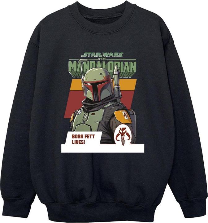 Star Wars The Mandalorian Boba Fett Lives Sweatshirt Jungen