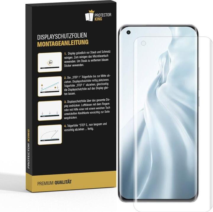 Actual product image Protectorking 2x Panzerfolie Anti-Shock HD Klar (2 Piece, Xiaomi Mi 11)