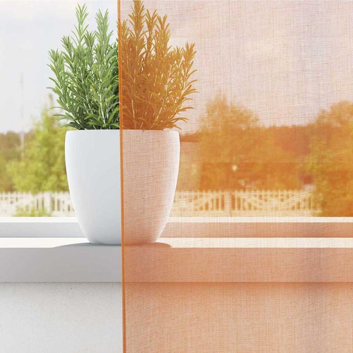 Produktbild VidaXL Voile Vorhänge mit Schlaufen 2 Stk. Orange 140x175 cm (140 x 175 cm)