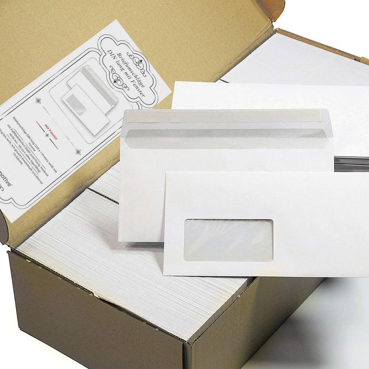 Immagine prodotto Tatmotive Briefumschläge DIN lang mit Fenster (1000 Stück) (DIN lungo (11 x 22 cm), 1000 x)