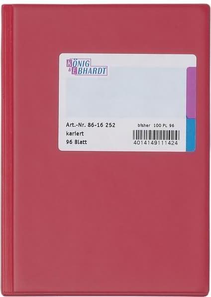 Produktbild König & Ebhardt Geschäftsbuch Kariert Rot (96 x)