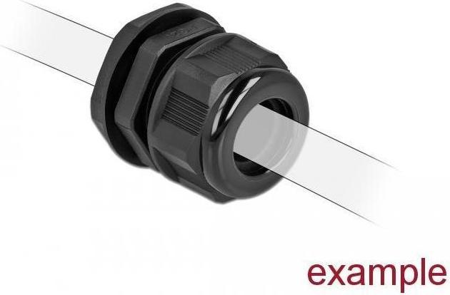 Actual product image Delock Cable gland PG16 for round cable black 2 pieces