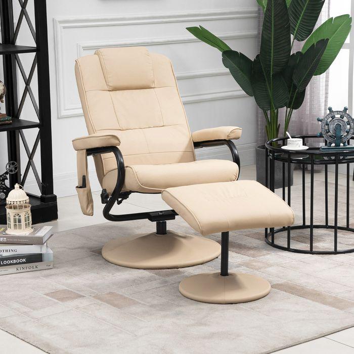 Produktbild Swisshandel24 Relaxliege mit Liegefunktion Massagesessel Fernsehsessel TV Sessel mit Massagefunktion inkl. Hocker