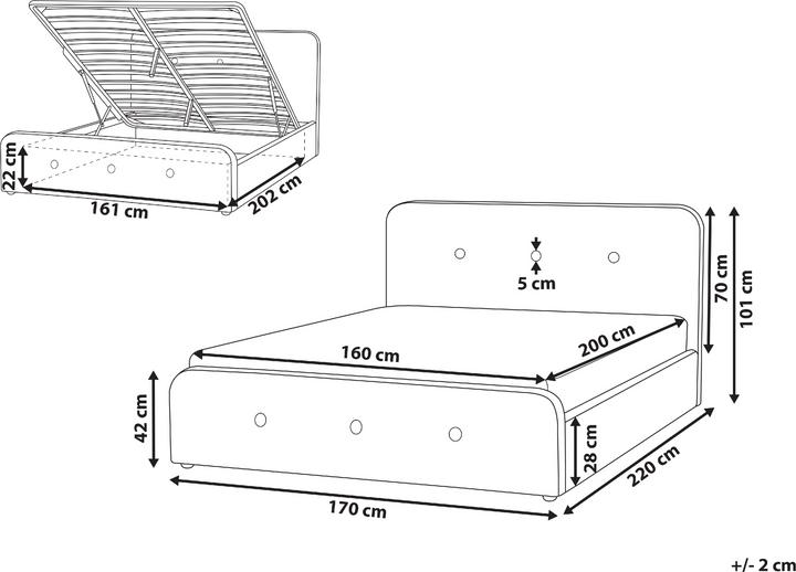 Actual product image Beliani Rennes (160 x 200 cm)