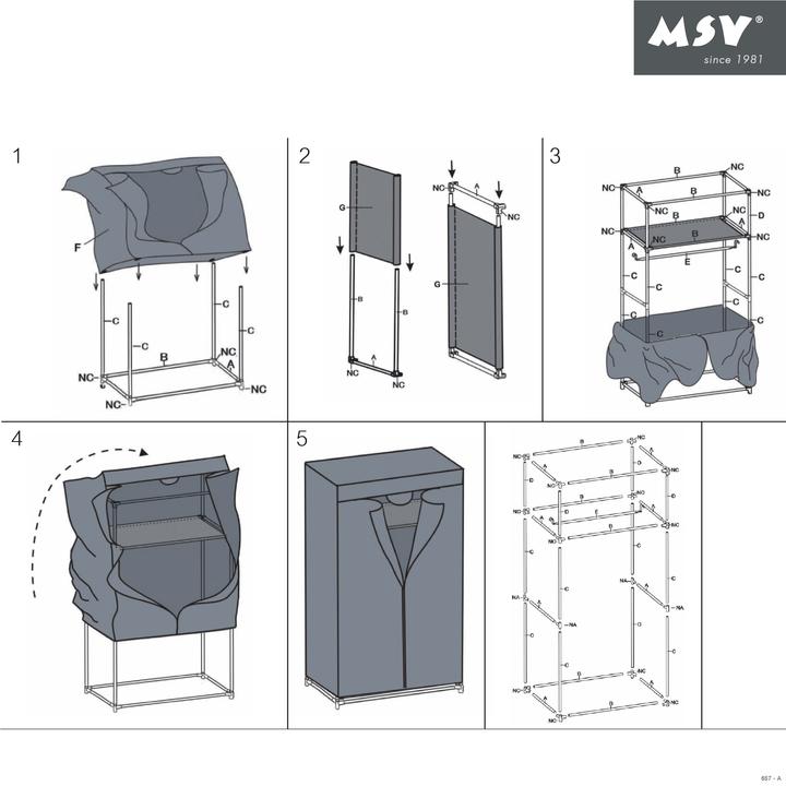 Actual product image MSV Mason (90 x 50 x 160 cm)