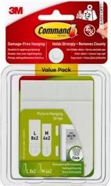 3M Command strips til billedophaeng Value Pack, hvid