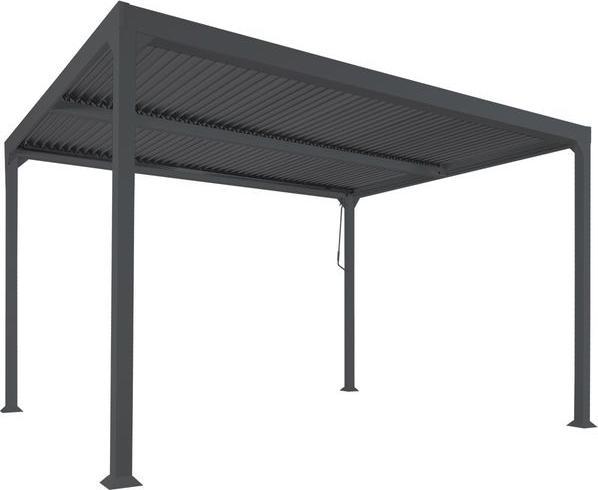 Image du produit Mendler Pergola en aluminium HWC-L41, structure métallique stable de 8 cm 3x3,7m, anthracite (306 cm, 368 cm)