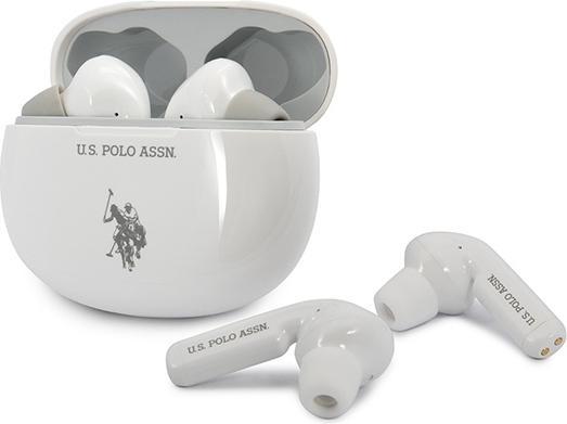 Actual product image U.S. Polo US Polo słuchawki Bluetooth USTWS1WH TWS + stacja dokująca biały/white (ANC, 5 h, Wireless)