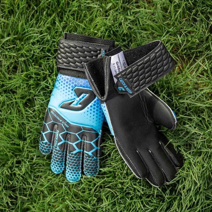Produktbild Catch & Keep Fussballhandschuhe Kralle Protector Gr. 4 Blau Torwart Keeper Goalie Handschuhe (4)