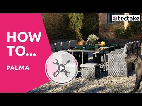 Immagine prodotto tectake Set da giardino in rattan Palma, 8+4+1, variante 2