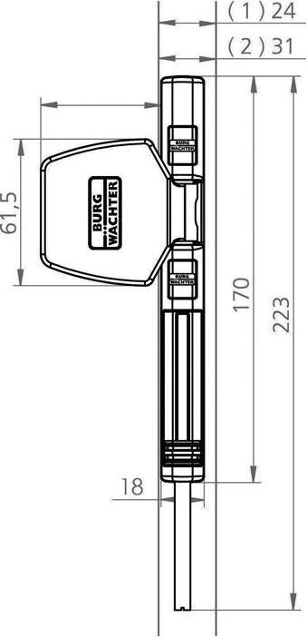 Immagine prodotto Burg Wächter Winsafe WS 44 W SB dispositivo di chiusura per finestre